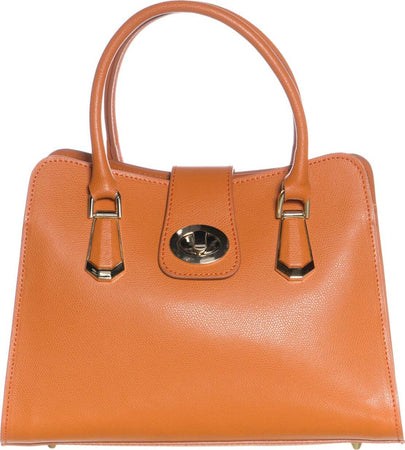 Clara-Bis----Borsa-da-Donna-Arancione-In-Vera-Pelle
