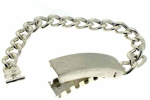 Classico Bracciale Argento Con Centrale