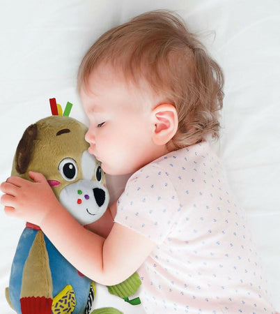 Clementoni--Baby-for-You-Cagnolino-Pete-The-Puppy-Peluche,-Gioco-Prima-Infanzia,-Giocattolo-Prime-attività,-Pupazzo-Neonato-100%-Lavabile-in-Lavatrice,-Multicolore,-17905