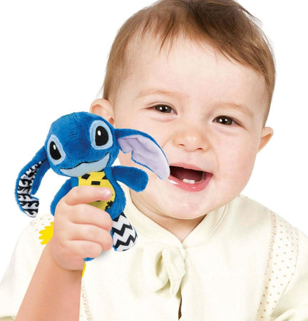 Clementoni-Disney-Baby-On-The-Go-Plush-Stitch-Peluche-Prima-Infanzia,-Giocattolo-Prime-attività,-Pupazzo-Neonato,-Gioco-Passeggino,-Lavabile,-Multicolore,-17919