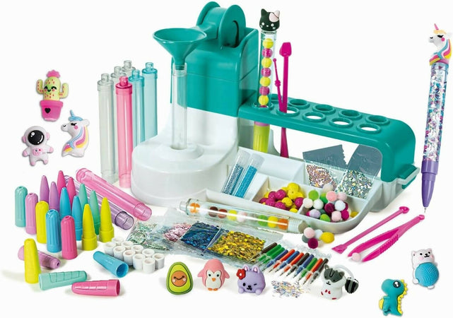 Clementoni Idea - Laboratorio Delle Penne - Kit Creativo Per Realizzare Penne Colorate E Personalizzabili, Gioco Per Bambini 6 Anni, Made In Italy - 18748