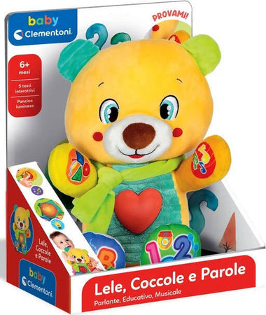 Clementoni- Lele Coccole e Parole-Orsetto Peluche parlante interattivo-Gioco educativo Prima Infanzia, 6 Mesi+, 17398 Giocattoli Sanitaria Gioia del Bimbo - Villa San Giovanni, Commerciovirtuoso.it