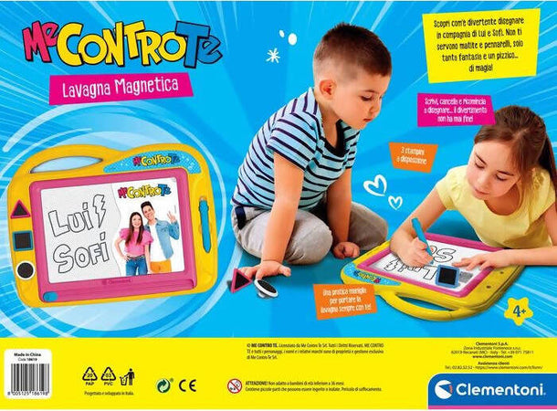 CLEMENTONI Me Contro Te Lavagna Magnetica, Lavagna cancellabile, tavola da Disegno, lavagnetta per Scrivere e disegnare, Bambini 4 Anni+, Multicolore, 18619 Giocattoli Sanitaria Gioia del Bimbo - Villa San Giovanni, Commerciovirtuoso.it