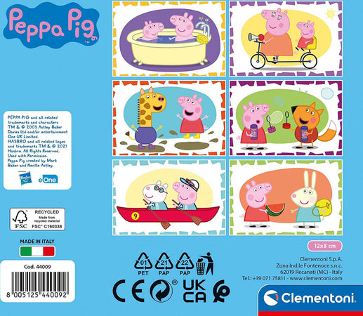 CLEMENTONI Peppa Pig, 3 anni-cubi da 6 pezzi-Play For Future, materiali 100% riciclati-Made in Italy, bambini, puzzle cartoni animati, Multicolore, 44009 Giocattoli Sanitaria Gioia del Bimbo - Villa San Giovanni, Commerciovirtuoso.it