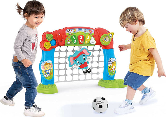 Clementoni- tira e segna goleador evolution, porta calcio per bambini 18 mesi-gioco elettronico e interattivo, centro attività, insegna i numeri-parlante in italiano, made in italy, multicolore, 17438 Giochi e giocattoli/Elettronica per bambini/Giochi elettronici Sanitaria Gioia del Bimbo - Villa San Giovanni, Commerciovirtuoso.it