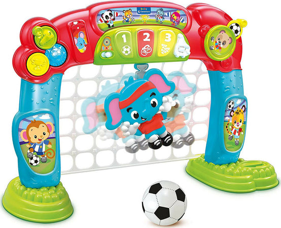 Clementoni- tira e segna goleador evolution, porta calcio per bambini 18 mesi-gioco elettronico e interattivo, centro attività, insegna i numeri-parlante in italiano, made in italy, multicolore, 17438 Giochi e giocattoli/Elettronica per bambini/Giochi elettronici Sanitaria Gioia del Bimbo - Villa San Giovanni, Commerciovirtuoso.it
