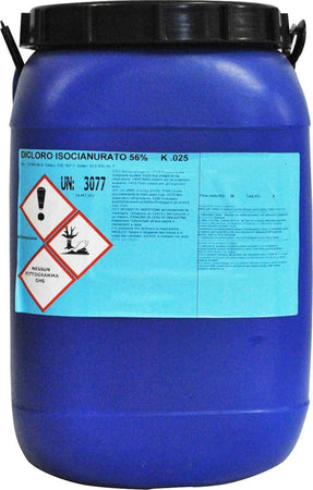 Cloro Granulare Per Piscine Confezione 25 Kg Dicloro Isocianurato 56% Per Manutenzione E Pulizia Acqua Della Piscina Giardino e giardinaggio/Piscine vasche idromassaggio e accessori/Prodotti chimici e tester Ph/Cloro Tech Service - Melito di Napoli, Commerciovirtuoso.it