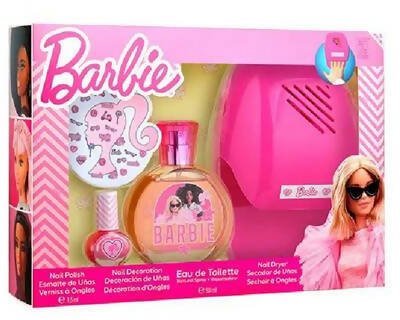 Cofanetto Barbie Con Profumo Edt 50 Ml Con Smalto Decorazioni E Lampada Unghie Mattel