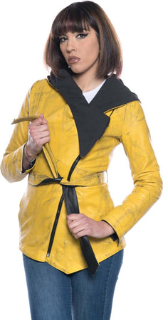 Colima---Giacca-Donna-Giallo-in-vera-pelle