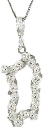 Collana con ciondolo sardegna pendente filigrana sarda in argento traforato