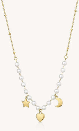 Collana Donna Brosway Bah80 Con Pendenti Cuore Stella Luna