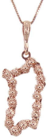 Collana con ciondolo sardegna pendente filigrana sarda in argento rosè