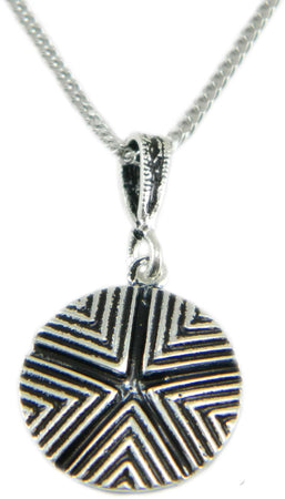 Collana con pendente Sa Pintadera in argento brunito