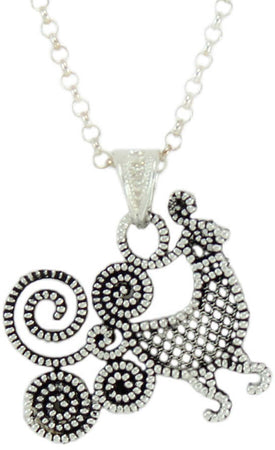Collana Sarda Donna in Argento Brunito con Pendente Pavoncella in Filigrana – Artigianato Sardegna