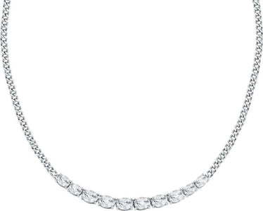 Collana-MORELLATO-donna-Colori-acciaio-/-cristalli-bianco