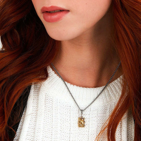 Collana-MORELLATO-donna-Drops-acciaio-/-orsetto-dorato