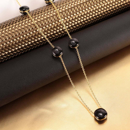 Collana-MORELLATO-donna-Gemma-argento-925-gold-/-nero