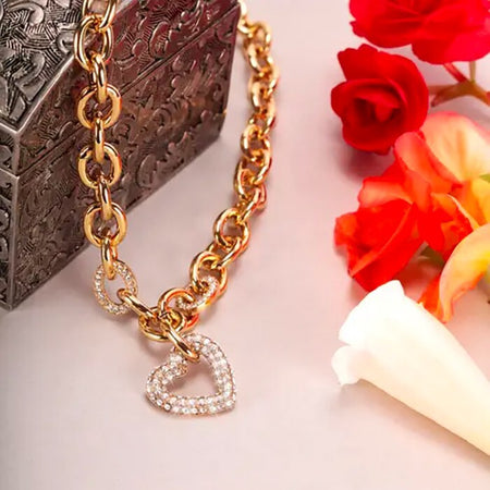 Collana-MORELLATO-donna-Incontri-acciaio-dorato-/-cuore