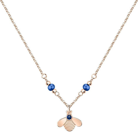Collana-MORELLATO-donna-Maia-acciaio-oro-rosa-/-pietre-blu