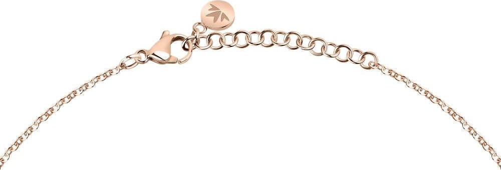 Collana-MORELLATO-donna-Maia-acciaio-oro-rosa-/-pietre-blu