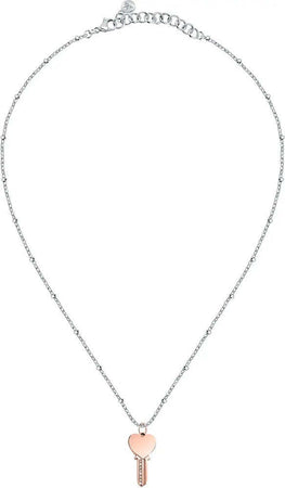 Collana-MORELLATO-donna-Mascotte-acciaio-/-Chiave-oro-rosa