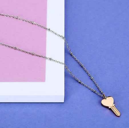 Collana-MORELLATO-donna-Mascotte-acciaio-/-Chiave-oro-rosa