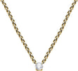 Collana-MORELLATO-donna-Poetica-acciaio-dorato-/-cristallo-bianco