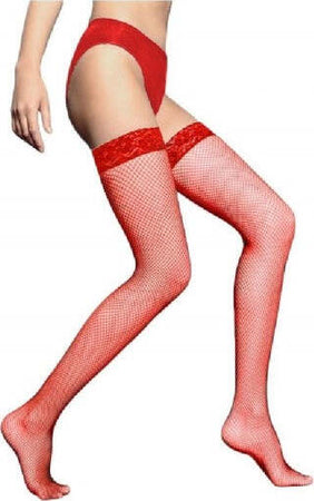 Collant Autoreggenti Calze A Rete Per Reggicalze Con Bordo Merlettato Rosso Moda/Donna/Abbigliamento/Calze e collant/Calze Trade Shop italia - Napoli, Commerciovirtuoso.it