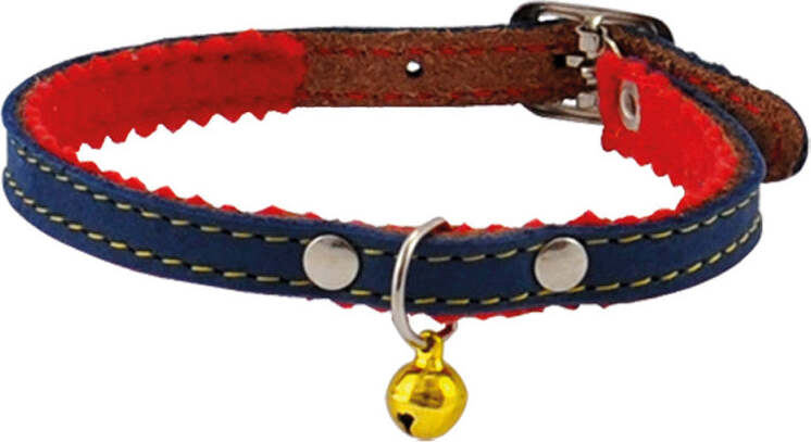 Collare per gatto in cuoio foderato con campanellino 30 cm Prodotti per animali domestici/Cani/Collari imbracature e guinzagli/Collari/Collari standard La Zappa - Altamura, Commerciovirtuoso.it