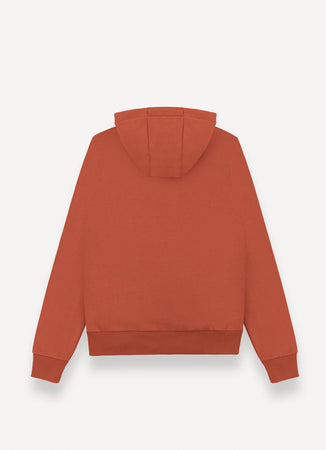 Colmar Felpa uomo con cappuccio logata in cotone felpato rosso goji