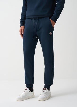 Colmar Pantalone in felpa uomo grigio in cotone con coulisse e logo laterale