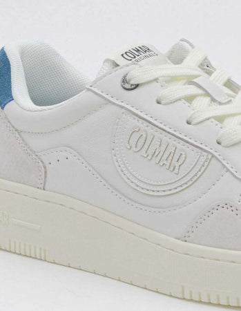 Colmar Sneakers Uomo In Pelle Bianche AUSTIN LOOK 040 White/Denim