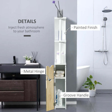 Colonna-Bagno-con-2-Ripiani-e-2-Armadietti,-Mobile-Alto-Salvaspazio-15.2x29.8x118-cm,-Bianco-e-color-Legno-TL3834-456NDTL3