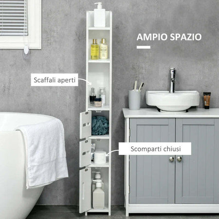 Colonna-Bagno-con-Mensole-e-Armadietti,-Mobile-Alto-Salvaspazio-in-Legno-15x17x120cm,-Bianco-FG1834-457FG1