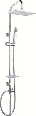 Colonna Doccia Attrezzata 026 Ottone Cromato Soffione Quadro Doccetta Fai da te/Attrezzature per cucine e bagni/Attrezzature per bagni/Docce e componenti doccia/Filtri supporti e soffioni doccia/Docce fisse Ogomondo - Martina Franca, Commerciovirtuoso.it