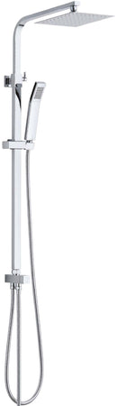 Colonna doccia completa stile quadrato in ottone