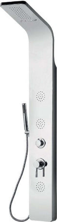 Colonna-doccia-con-cascata-in-acciaio-INOX-cromo-lucido-o-spazzolato-STEEL