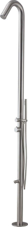 Colonna-doccia-da-esterno-Betulla-a-pavimento-inox-spazzolato-con-lava-piedi