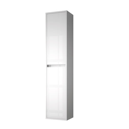 Colonna pensile bagno Jorge 2 ante bianco laccato lucido 30x24x140