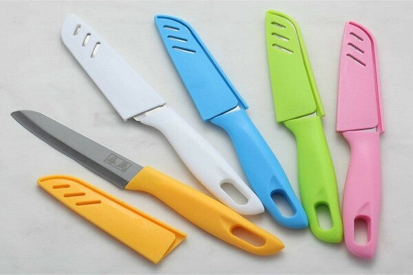 Coltello-Coltellino-Per-Frutta-In-Acciaio-Manico-Colorato-In-Vari-Colori