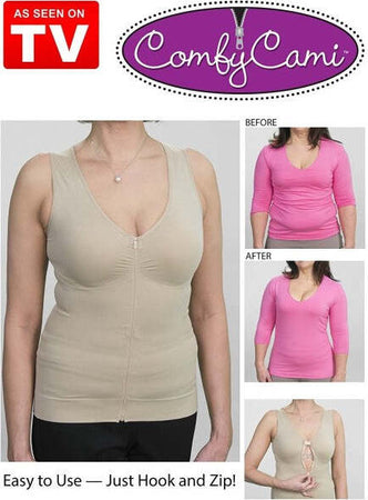 Comfy-Cami-Donne-Body-Shaper-Girovita-Stretto-Corsetto-Colore-Nero-Fianchi-Vita