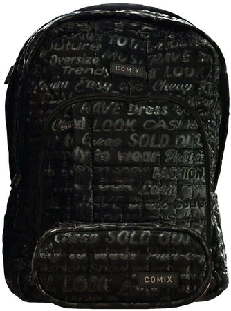 Comix Zaino Scuola Quilited + Astuccio Ovale Coordinato Set Scuola Ragazze Zaino Porta Pc Schienale Imbottito Spallacci Regolabili Panini