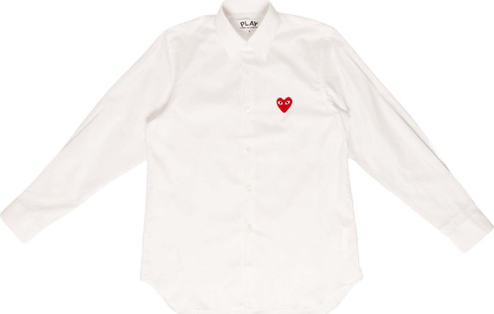 COMME-DES-GARCONS-PLAY-Mens-Shirt-da-uomo