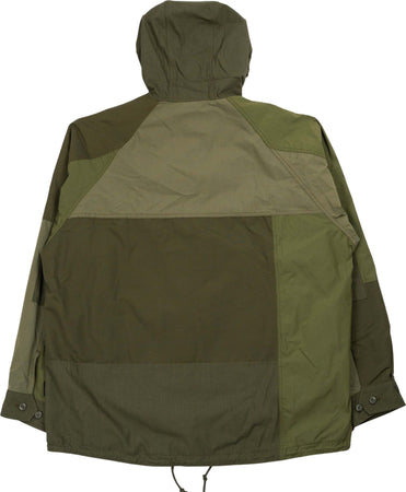 COMME-DES-GARÃONS-HOMME-Men's-Patchwork-Parka-in-Khaki-da-uomo