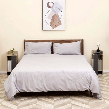 Comodino-Moderno-Grigio-con-Ripiano-Aperto,-Set-2-Pezzi-in-Truciolato-per-Camera-da-Letto-e-Soggiorno,-27x25x60cm-ED7831-570V00GYED7