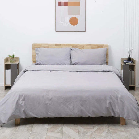 Comodino-Moderno-Grigio-con-Ripiano-Aperto,-Set-2-Pezzi-in-Truciolato-per-Camera-da-Letto-e-Soggiorno,-27x25x60cm-ED7831-570V00GYED7