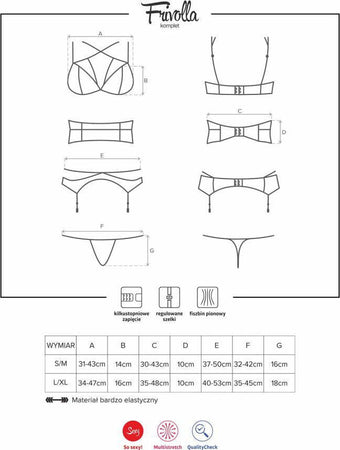 Completino intimo Erotico Lingerie sexy con Reggicalze Obsessive Frivolla Set 4 Pezzi Taglia S-M Sexy Lingerie Salute e cura della persona/Erotismo e contraccezione/Abbigliamento erotico/Donna/Completi intimi Kondorama - Martinsicuro, Commerciovirtuoso.it