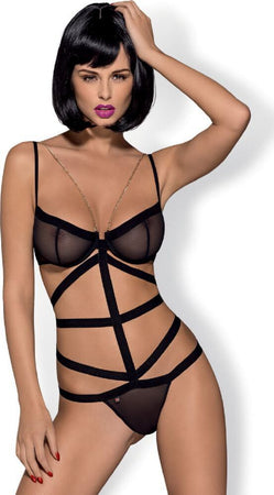 Completino intimo Sensuale Erotico con fasce Obsessive Bondy Body Black Nero Taglia S-M Salute e cura della persona/Erotismo e contraccezione/Abbigliamento erotico/Donna/Completi intimi Kondorama - Martinsicuro, Commerciovirtuoso.it