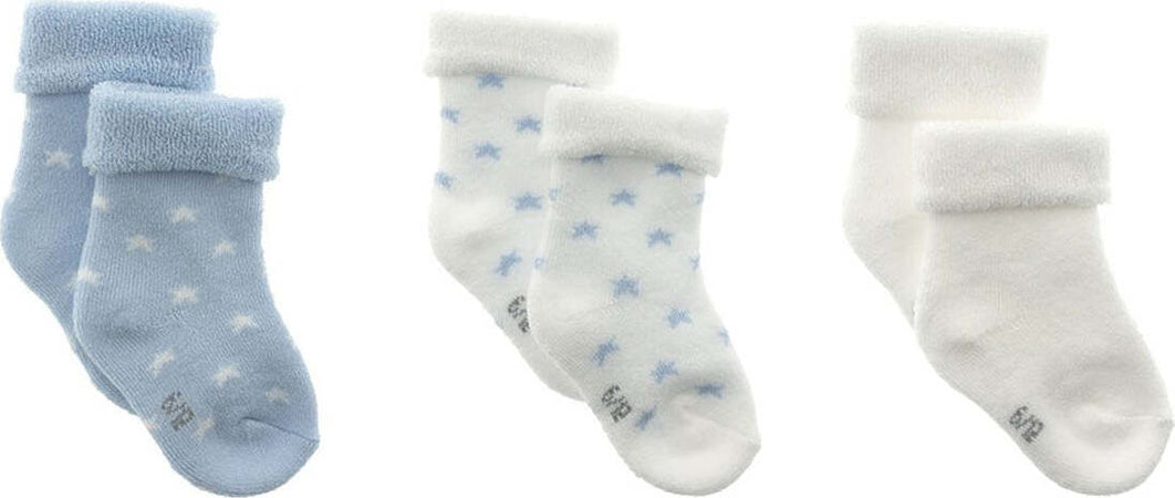 Completo 3 Calzine Star Azzurro Taglia 0000 (15 - 16) Moda/Prima infanzia/Abbigliamento/Bambino 0-24/Calze e calzamaglie/Calzini La Casa Del Bebè - Napoli, Commerciovirtuoso.it