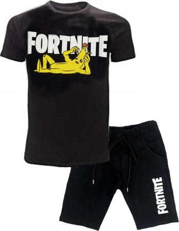 Completo Fortnite T-shirt con pantaloncino Banana Moda/Bambini e ragazzi/Abbigliamento/Completi e coordinati/Completi due pezzi con pantaloncino Store Kitty Fashion - Roma, Commerciovirtuoso.it